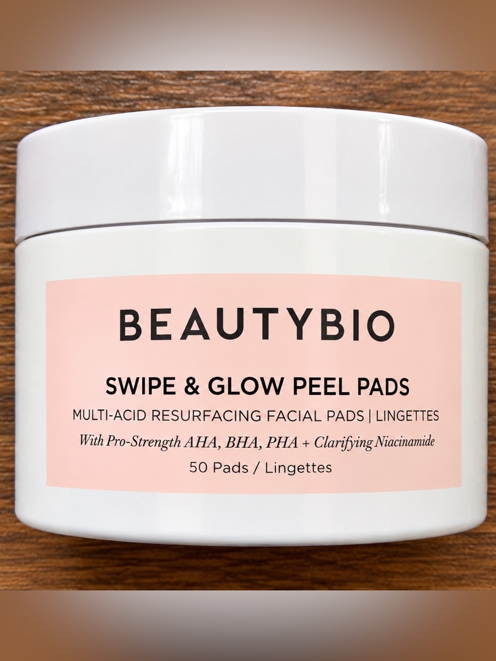 BeautyBio Swipe & Glow Peel Pads AHA BHA PHA Niacinamide 50ct
